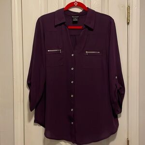 Purple long sleeves blouse
